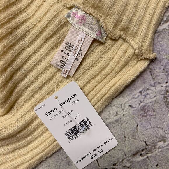 Free People Bottom Line Hooded Ribbed Cowl in Taupe - Picture 7 of 7